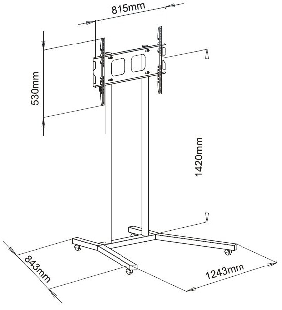 Supporto Display con ruote 22"-60"