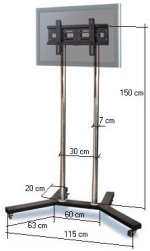 Supporto Display con ruote 22" - 60" 